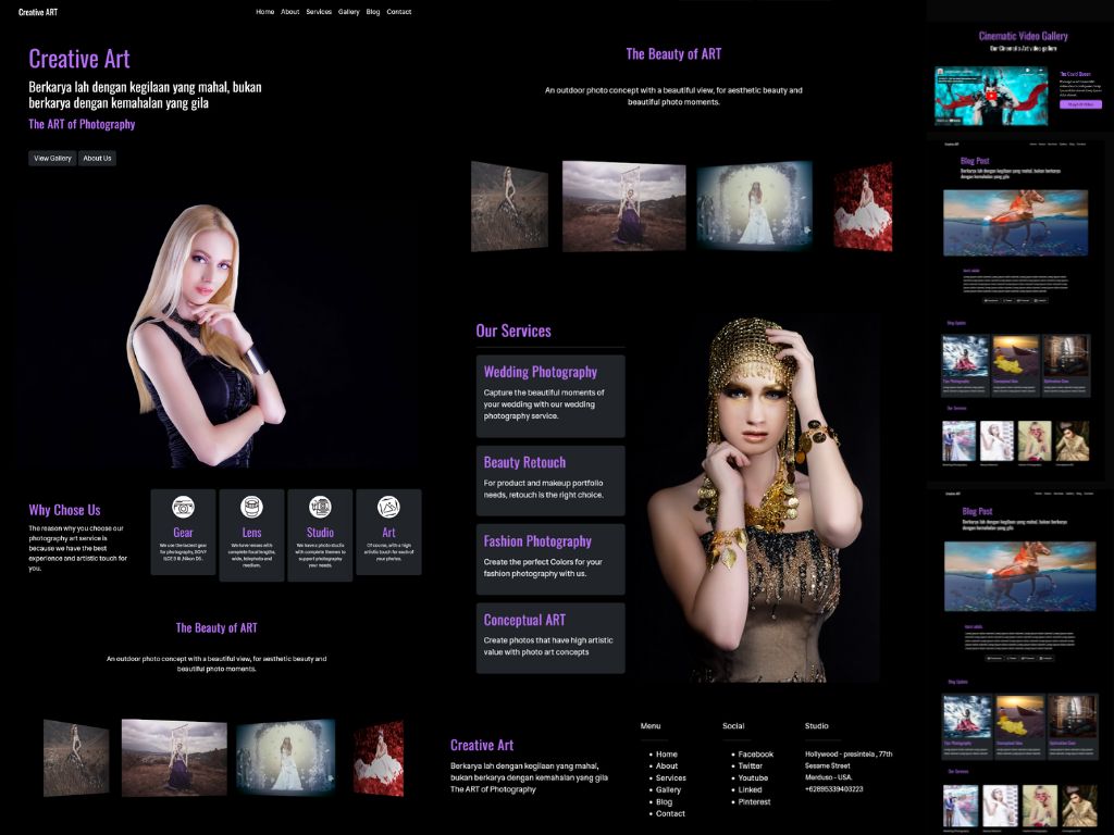 Complete Astro JS Themes template for multipurpose company profile, photographer, artwork, portfolio and others.